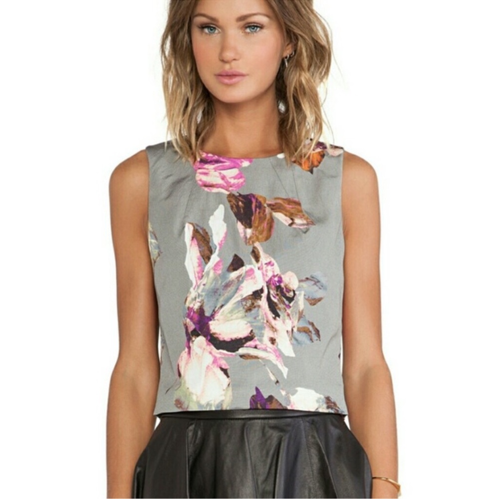 TRINA TURK Mara floral print crop top size 6